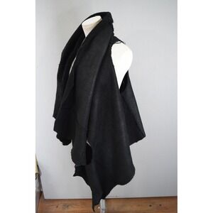 Ann Demeulemeester Black Leather Vest Medium Shearling Lined Vest Women Italy
